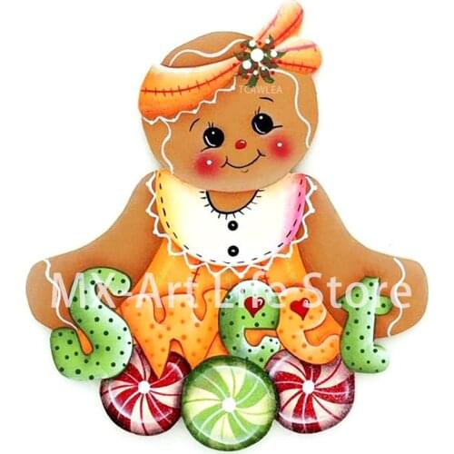 Sweet Gingerbread Girl Metal Cutting Dies Candy Cutting Dies Christmas Doll Stencil Dies for DIY Scrapbooking