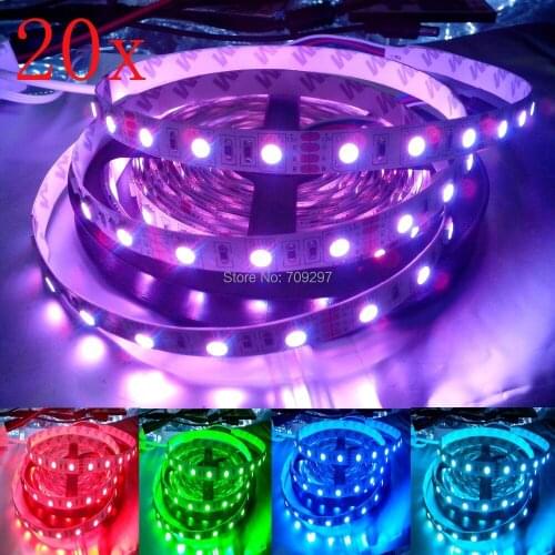 FREE DHL/FEDEX 100m/lot 300LED RGB Strip,non waterproof RGB/16colors DC12V 5050 LED Strip lights,60LED/m 808905