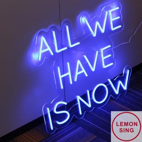 All We Have Is Now Neon Signs for Bedroom bar Decoration holiday party Light Led Custom Lights Custom Neon Wall Decor