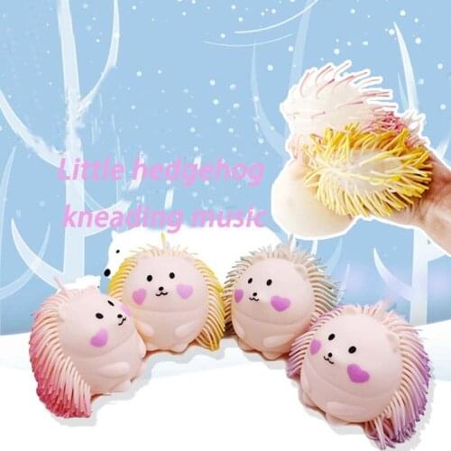 Funny Cartoon Hedgehog Glow Flash Ball Kids Toy Decompression Anti Stress Fidget Toys Children Light Glowing Squeeze Toys