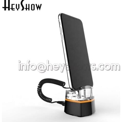 Chargeable Mobile Phone Security Display Stand Iphone Burglar Alarm System Cellphone Anti Theft Holder For Apple,Huawei,Samsung