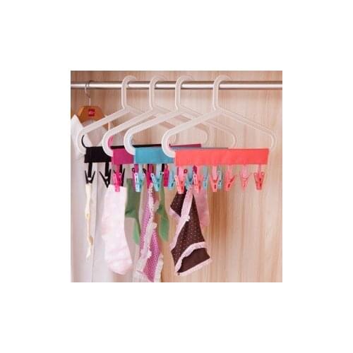 ZW040 Travel Portable fabric HANGER FOLDABLE business travel clothes clip 33.5*10CM free shipping