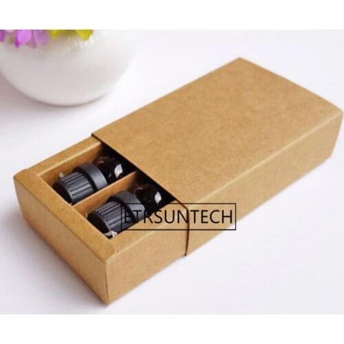 200pcs Drawer Paper Box with Clapboard Essential Oil Bottle Lipstick Perfume Packaging Kraft Boxes