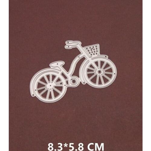2021 New Bicycle Cutting Dies DIY Scrapbooking Embossing Paper Photo Frame Stamps Crafts Template Mould Stencils