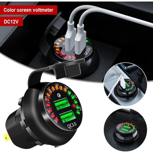 3.0 Dual USB Fast Charger with Switch Socket Power Outlet Adapter Waterproof Dual USB Ports for Marine RV Boat Motorcycle Truck