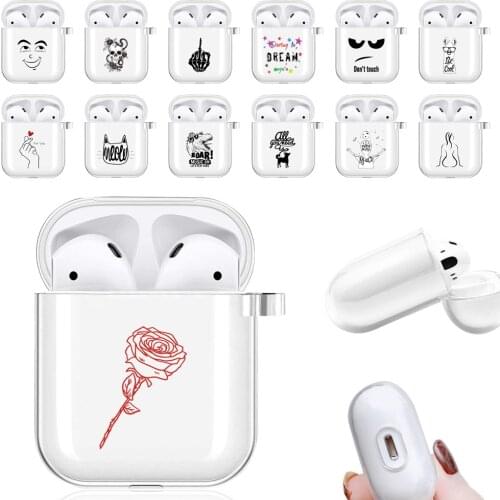 For Apple Airpods 2st/1st Gen Case Transparent Silicone Protective Cover for A1523, A1722,a2032, A2031 Charging Case Accessories