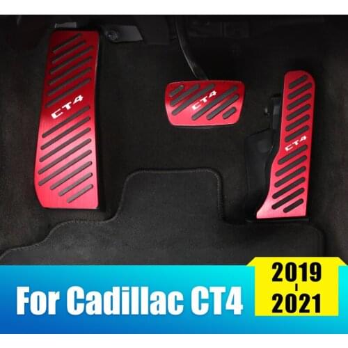 For Cadillac CT4 2019 2020 2021 Car Foot Rest Pedal Fuel Accelerator Brake Pedal Cover Pad Aluminum Alloy Accessories