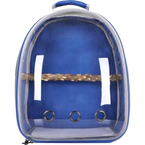 High Quality Pet Parrot Carrier Bird Travel Bag Space Capsule Transparent Backpack Breathable Parrot Backpack 360° Sightseeing