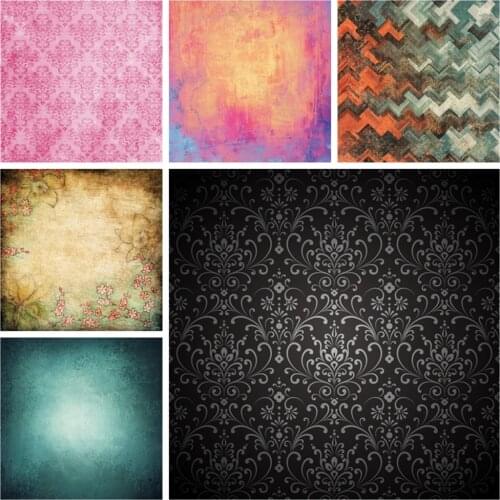 Laeacco Dark Vintage Damask Flower Wallpaper Party Pattern Portrait Photo Backgrounds Photography Backdrops For Photo Studio