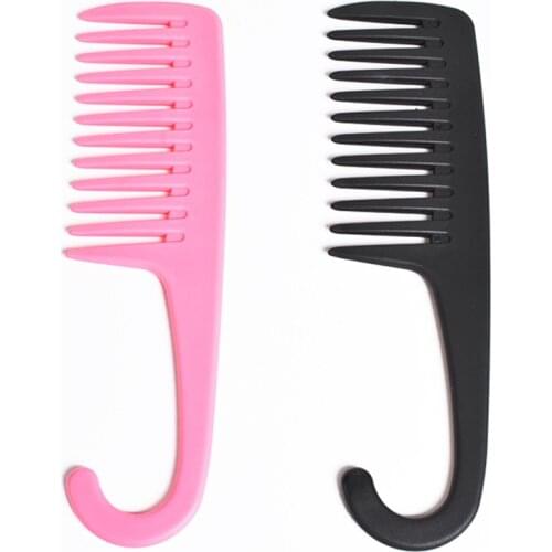 Large Wide Tooth Combs Of Hook Handle Detangling Reduce Hair Loss Comb Pro Hairdress Salon Dyeing Styling Brush Tools Hot Sale