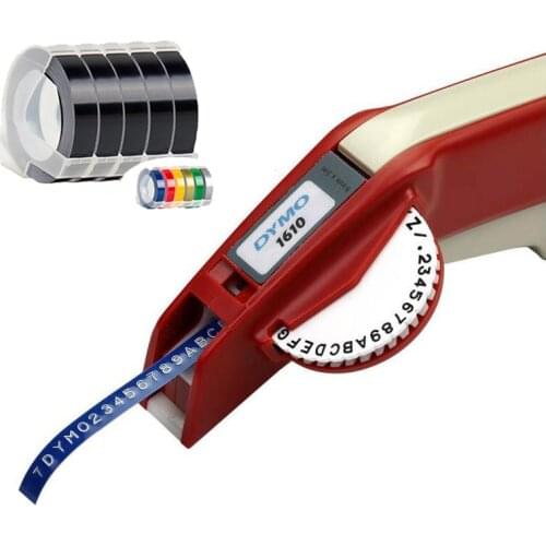 Dymo Label maker machine Dymo 1610 Manual typeprinter Dymo Manual Label Printer Manual Labeller suit for 6/9mm 3D Embossing tape