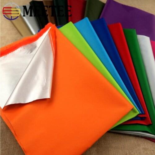 Meetee 1/2/4MetersX140cm 210T Painted Silver Waterproof Polyester Fabric Shade Dust-proof Cloth for Umbrella DIY Tent Sewing