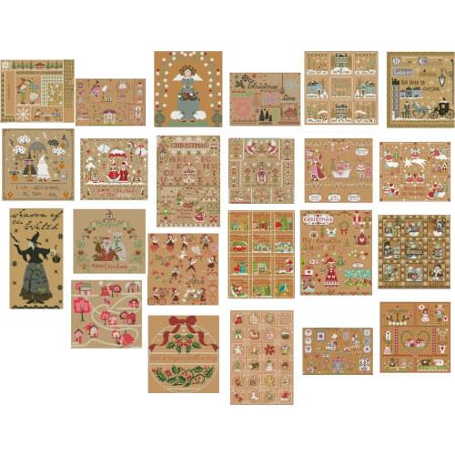 Cartoon halloween Counted Cross Stitch 11CT/14CT/16CT/18CT linen fabric/orange yellow Cross Stitch Kits Embroidery Needlework