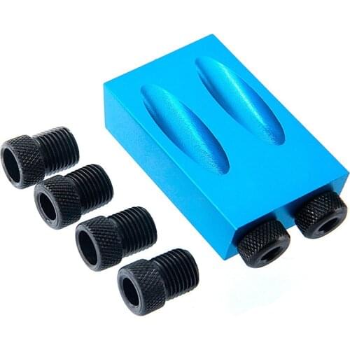 RUITOOL Pocket Hole Jig Kit 6/8/10mm Drive Adapter For Woodworking Angle Drilling Holes Guide Wood Tools