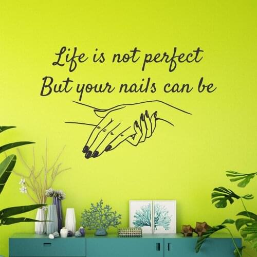 Beauty Life Quote Wall Decal Motivational Nail Salon Shop Sign Wall Window Decor Inspirational Quote Vinyl Sticker Art P343