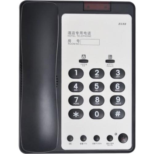 Desktop Corded Telephone, Wired Landline Phone for Home/Hotel/Office, Adjustable Volume, 2 Fast Dial Buttons, Handsfree Call