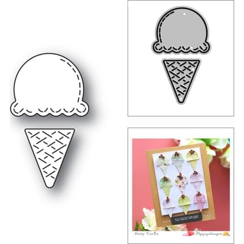 New 2021 Delicious Ice Cream Food Metal Cutting Dies for DIY Scrapbooking and Card Making Decorative Embossing Craft No Stamps