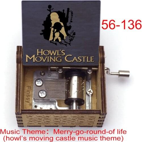 2021 newest printt anime howls moving castle music Merry go round of life howl Sophie music box girls toy new year gift