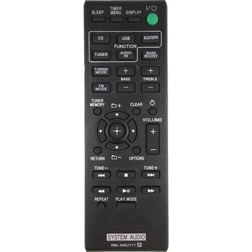 NEW Replacement Remote control For Sony RM-AMU171 for CMT-SBT100 HCD-SBT100 CMT-SBT100B HCD-SBT100BAV SYSTEM AUDIO