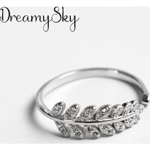 Charming Open Crystal Leaf Ring for Women Vintage Boho Party Rings Gothic Punk Jewelry Gifts for Girls 2021