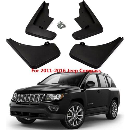 Car Front & Rear Splash Guards Mud Flaps fit for 2006-2019 Jeep Compass Fender 4pcs/set