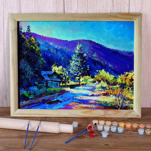 Landscape Morning Paint By Numbers Kit Acrylic Paints 40*50 Boards By Numbers Wall Paintings Crafts For Handiwork