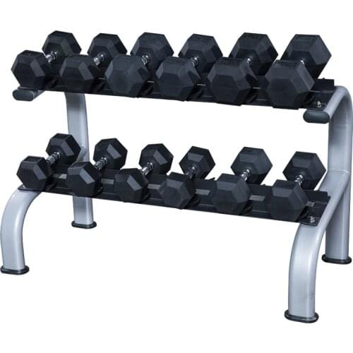 Factory direct sales fixed mens rubber coated hexagonal dumbbell gym special dumbbell fitness equipment