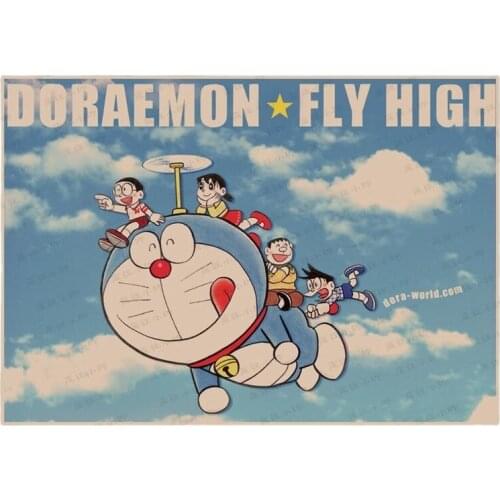Kraft paper retro poster nostalgic anime decorative painting nostalgic cartoon poster