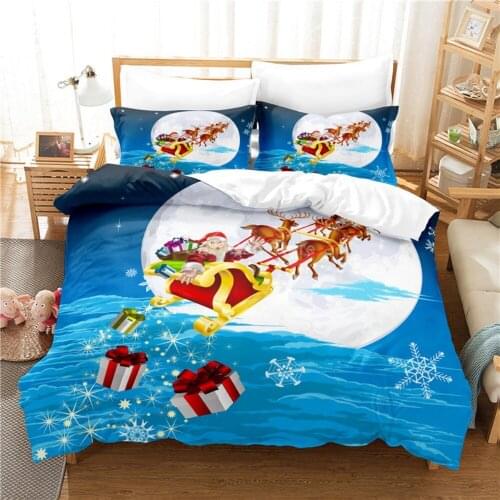 Merry Christmas Bedding Set Cartoon Modern 3d Duvet Cover Sets Comforter Bed Linen Twin Queen King Single Size Fashion Luxury