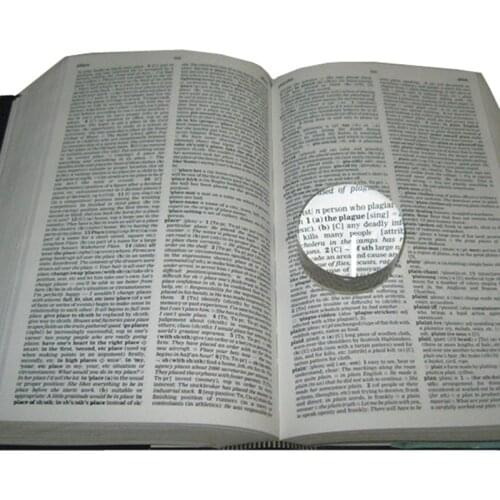 STOEMI 6913 2" 4X Magnification Transparent Circle Domed Magnifying Paperweights Light Gathering Cabochon Dome Magnifier