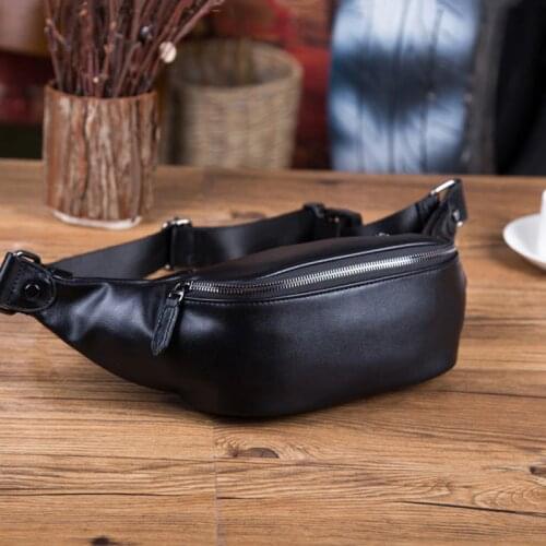 Fashion Soft PU Leather Men Belt Bag Unisex High-quality Waterproof Waist Bags New Mans Crossbody Chest Bag Boys Shoulder Bags