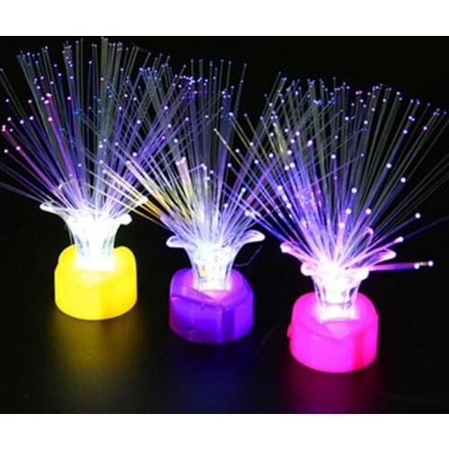 LED Fiber Optic Night Light Lamp Colorful Home Party Decor Xmas Birthday Kid Children Toy Gift Home Bedroom Background Wall Lamp
