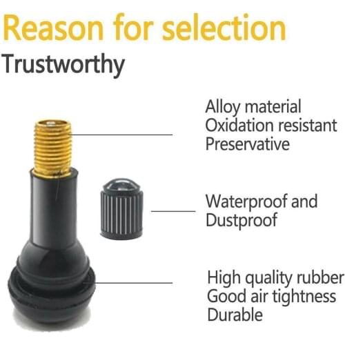 TR414 413 car vacuum tire valve 412 car valve black TR413 set snap-on wheel V6E9