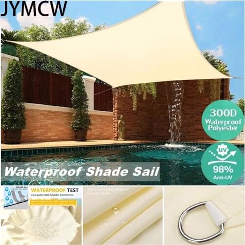Triangle outdoor waterproof and UV-proof shade sail 300D Oxford cloth cloth garden terrace canopy camping awning