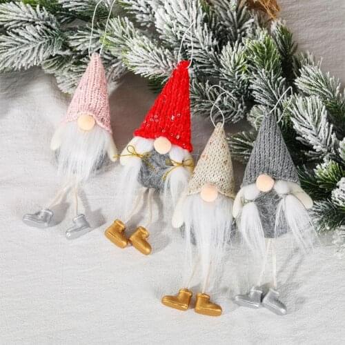 Christmas Doll Decoration Faceless Gnome Santa Claus Xmas Tree Hanging Ornament