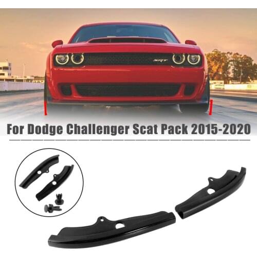 Front Bumper Lip Protector Cover For Dodge Challenger SRT Scat Pack 2015-2020 Bumper Protector Diffuser Spoiler Splitter Guard
