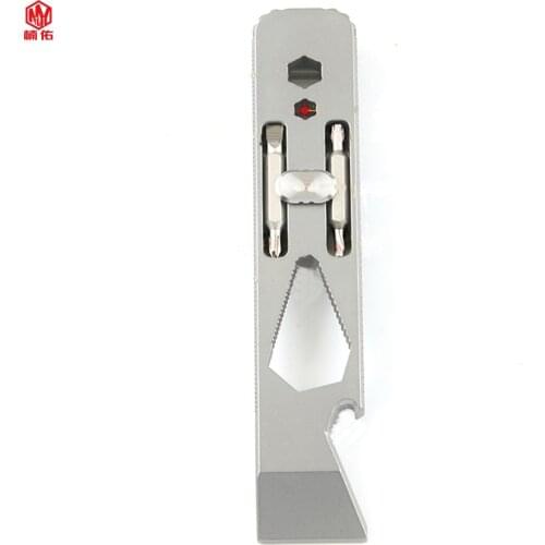1PC Titanium Alloy Crowbar Opener Screwdriver Wrench Opener Combination Tool Outdoor Multifunction EDC Tool Multitool