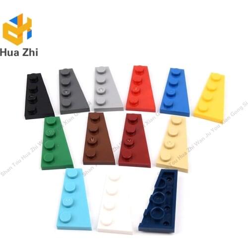10PCS 41769 Wedge Plate 4 x 2 RightBuilding Blocks Parts MOC DIY Education Build Toys Brick