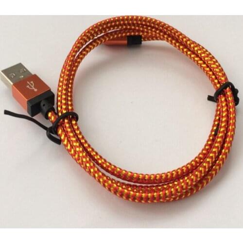 100pcs/lot 2M/6FT Aluminum alloy Braided Fabric Usb charger Cable for iphone 7 6 6s plus for iphone 5 5s se