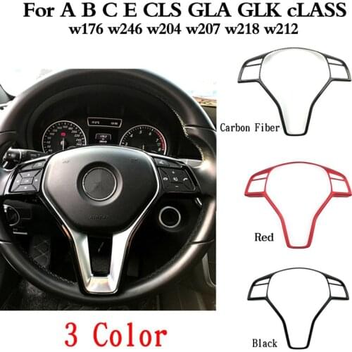Car Steering Wheel Frame Trim Cover Accessories For Mercedes Benz A B C E Cla Cls Gla Glk Class W176 W246 W204 W207 W218 W212