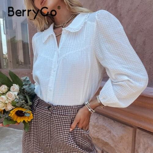 Блузки в клетку BerryGo China At AliExpress