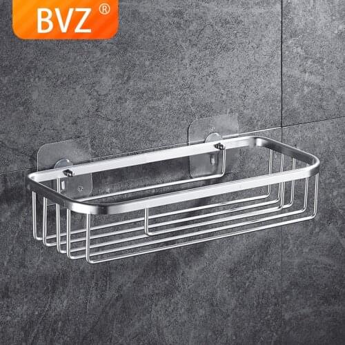 BVZ A Style Long Aluminum Bathroom Shelf Holder Bathroom organizer high quality Space Shower Shampoo Soap Cosmetic Shelves