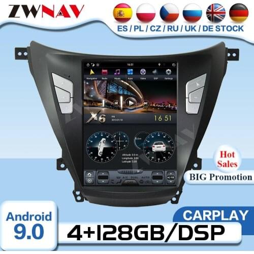 Carplay Tesla Screen Android Video Player For Hyundai Elantra 2016 2017 2018 Car GPS Navi Radio Receiver Audio Stereo Head Unit