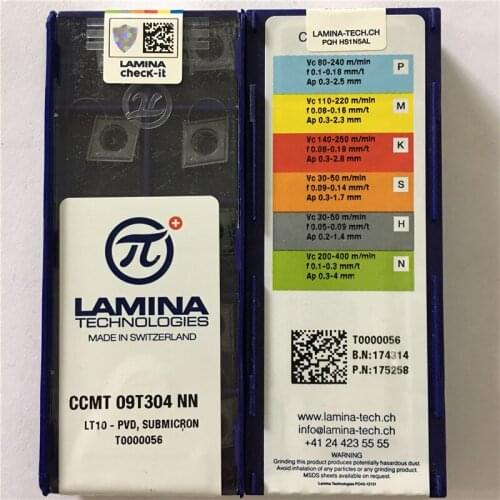 CCMT09T304-NN LT10 100% Original LAMINA carbide insert with the best quality 10pcs/lot free shipping