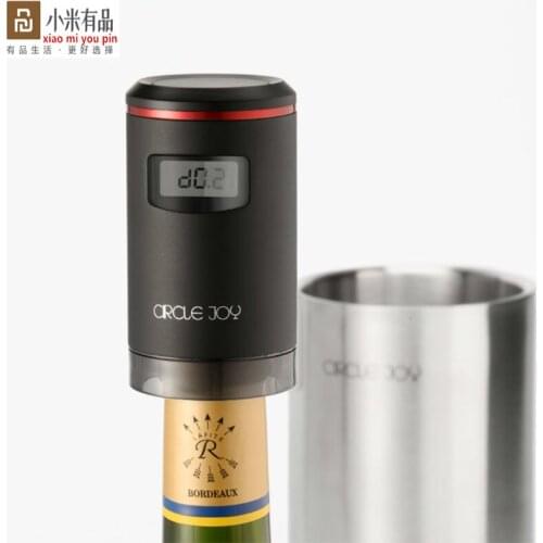 Circle Joy Automatic Vacuum Wine Preservation Stopper Red Wine Fresh Keeper USB Charging With LED Display Tool From xiaomiyoupin