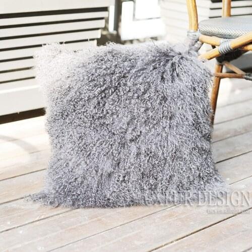 CX-D-04 Custom Size Mongolia Lamb Fur Real Fur Decoration Cushion Cover Pillow Cases ~DROP SHIPPING