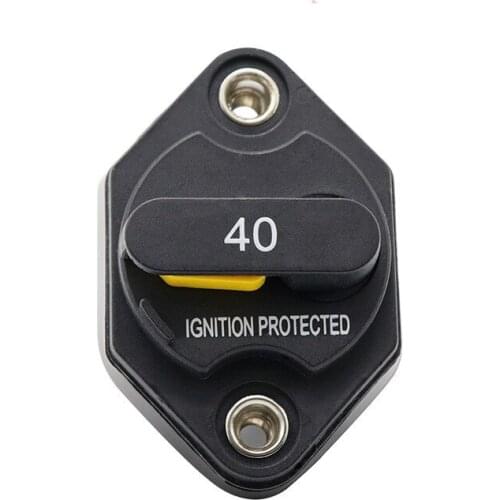 DC12-32V 10A/20A/30A/40A/50A Circuit Breaker Fuse Inverter Manual Reset Circuit Breaker Switch Car Boat RV Truck Fuse Holder New