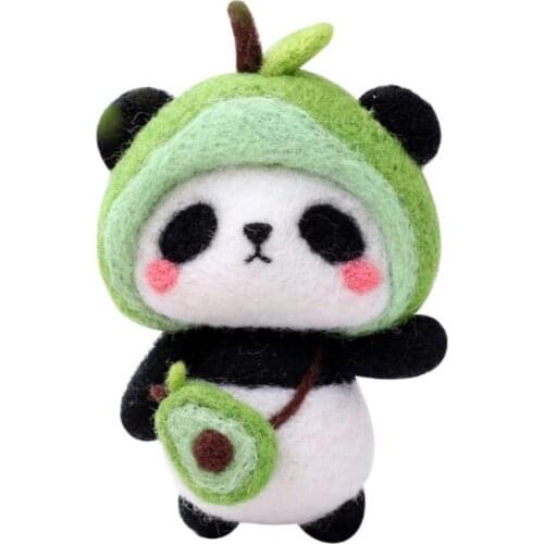 Baby Panda wool needlepoint kit wool felt needle felting decoration craft needlecraft DIY ha