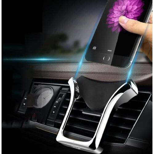 Gravity Car Phone Holder Air Vent Clip Mount Stand Automatic Load-Bearing Induction Universal Car Bracket GPS Phone Holder New