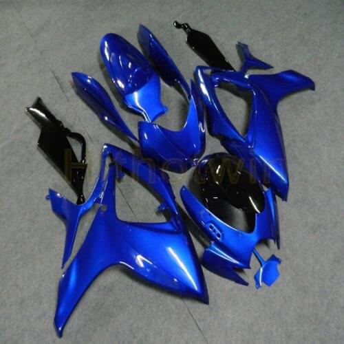 Custom motorcycle fairings for GSX-R600 R750 2006 2007 K6 body kitBody Kit motor panels+Botls+blue